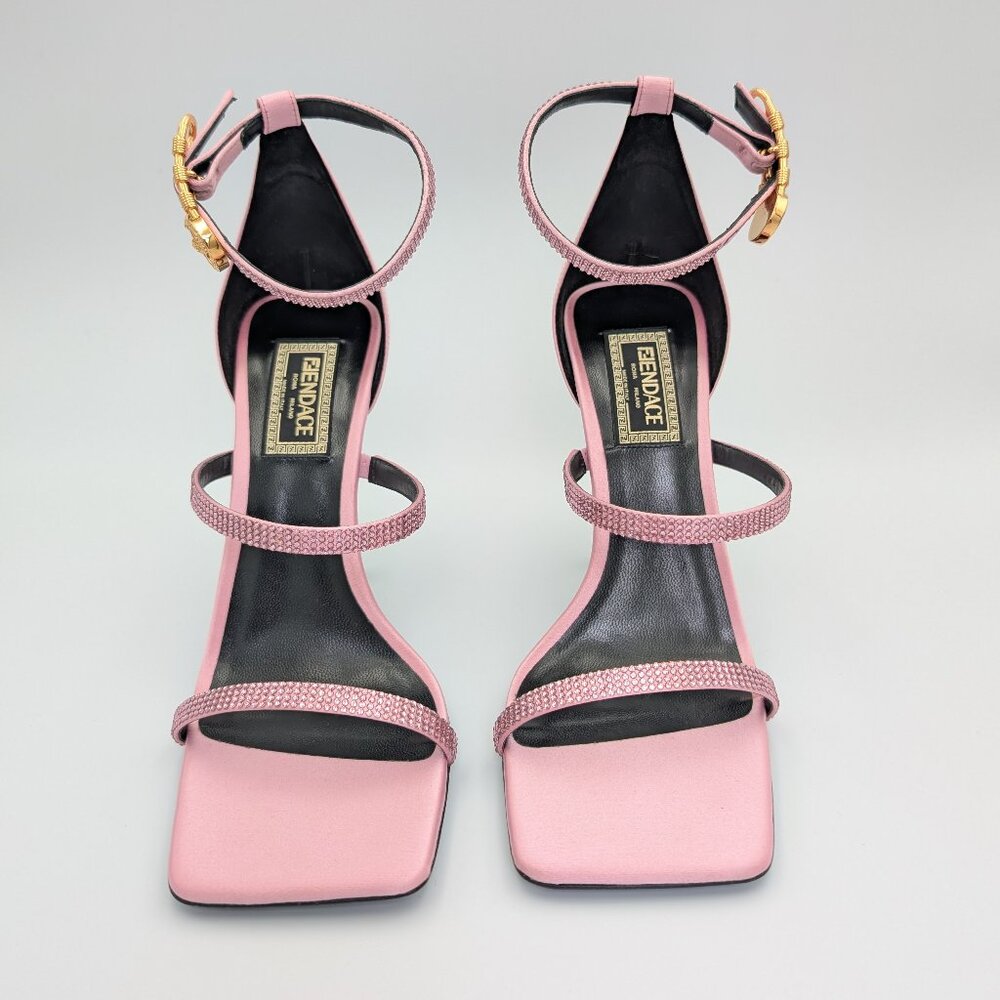Fendace Pink Crystal Sandals